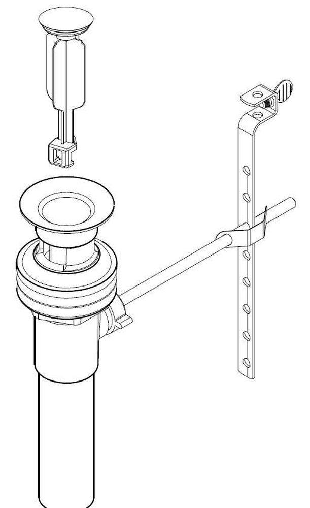 Pfister Rustic Bronze 2-3/32 x 4-17/32 in. Pop-Up Drain Assembly 