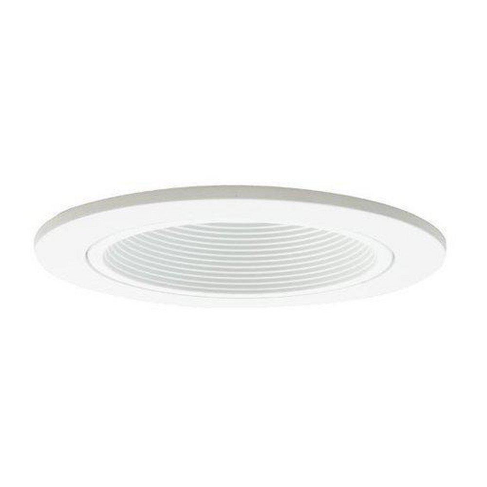 Elite Lighting White Metal Stepped Baffle Trim with Socket Bracket 