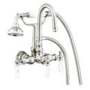 Tub Filler and Diverter Faucet with Double Lever Handle in Brushed Nickel
