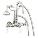 Barclay Products Limited Brushed Nickel Tub Filler and Diverter Faucet with Double Lever Handle 