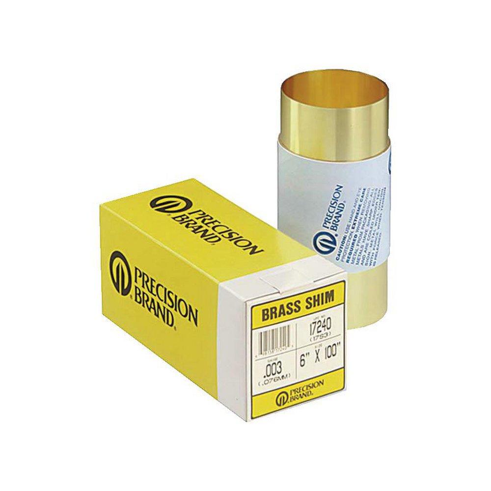 Precision Brand Products 100 x 6 in. Brass Shim Stock 