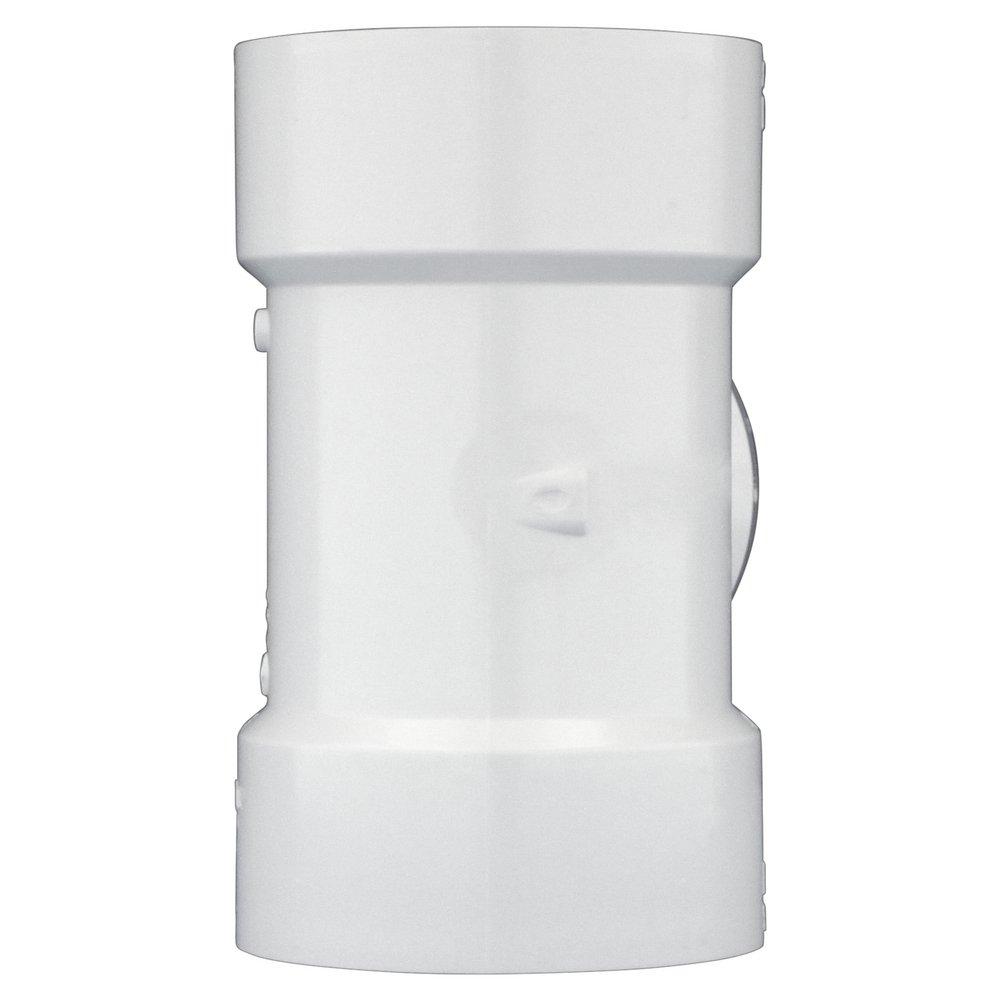 White PVC DWV Cleanout Tee (Without Plug) 