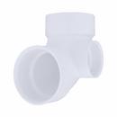 3 in. PVC DWV 90° Elbow with 2 in. Side Inlet