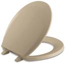 Round Closed Front Toilet Seat with Cover in Mexican Sand