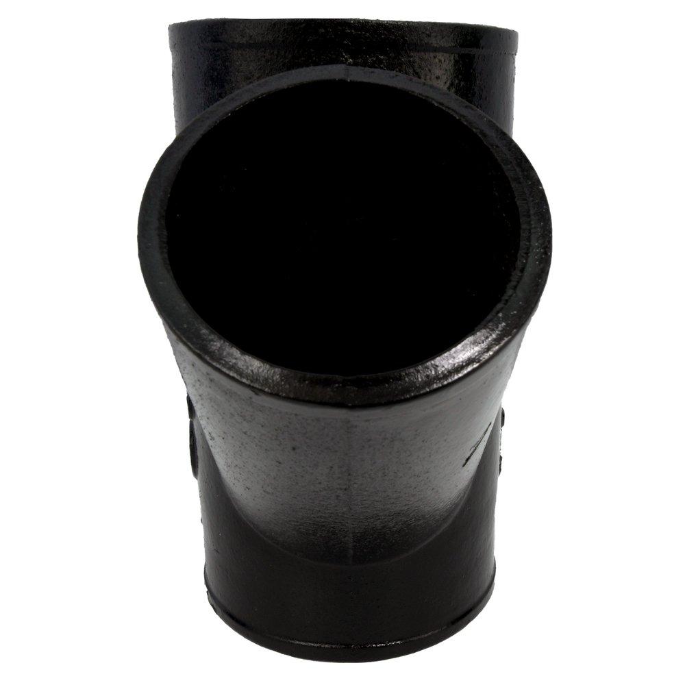 Black No Hub Cast Iron Reducing Wye 