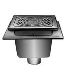 3 in. Cast Iron Floor Drain with 12 in. Square Rim and 1/2 Grate