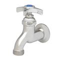 T&S Brass Chrome Plated Single Cross Handle Wall Mount Service Faucet 