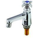 T&S Brass Chrome Plated Single Cross Handle Deck Mount Service Faucet 