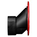 Black ABS DWV Offset Adjustable Closet Flange with Metal Ring 