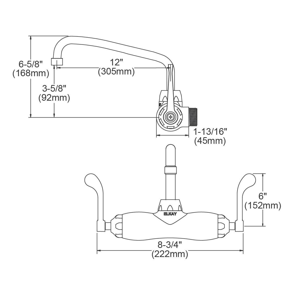 Halsey Taylor Stainless Steel Wall Mount Drinking Mountain 