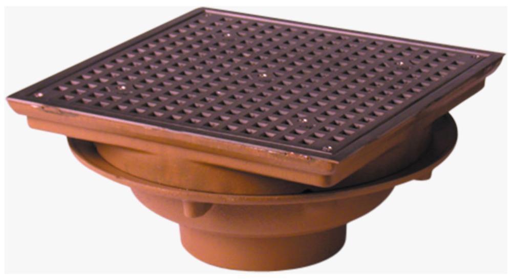 Jay R. Smith Polished Nickel Bronze Cast Iron Roof Drain 