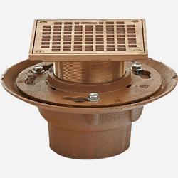 3 in. No Hub Cast Iron Nickel Bronze Floor Drain