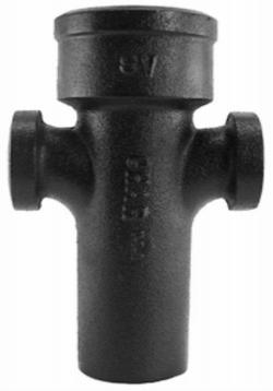 4 x 4 x 2 x 2 in. Hub x Spigot Service Cast Iron Sanitary IPT Tap on Pipe Cross