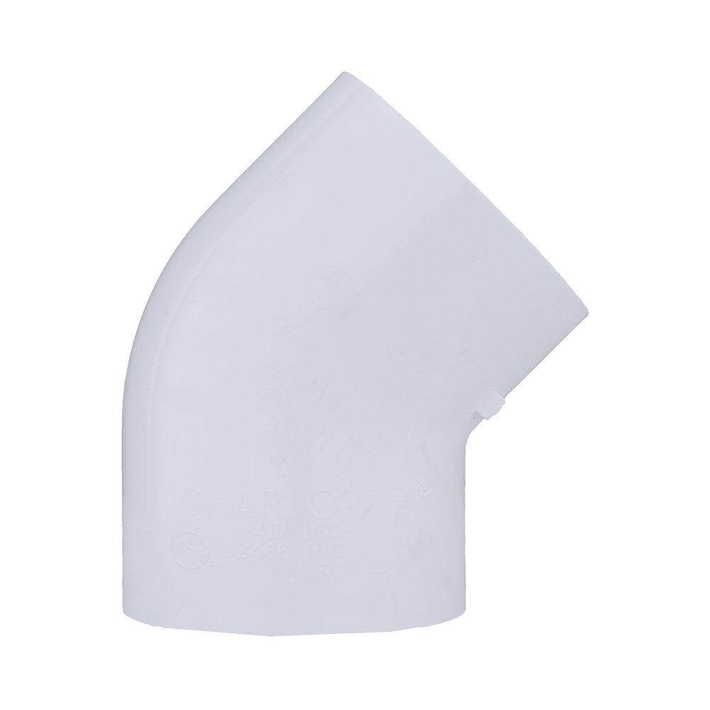 White PVC Schedule 40 45&deg; Elbow 