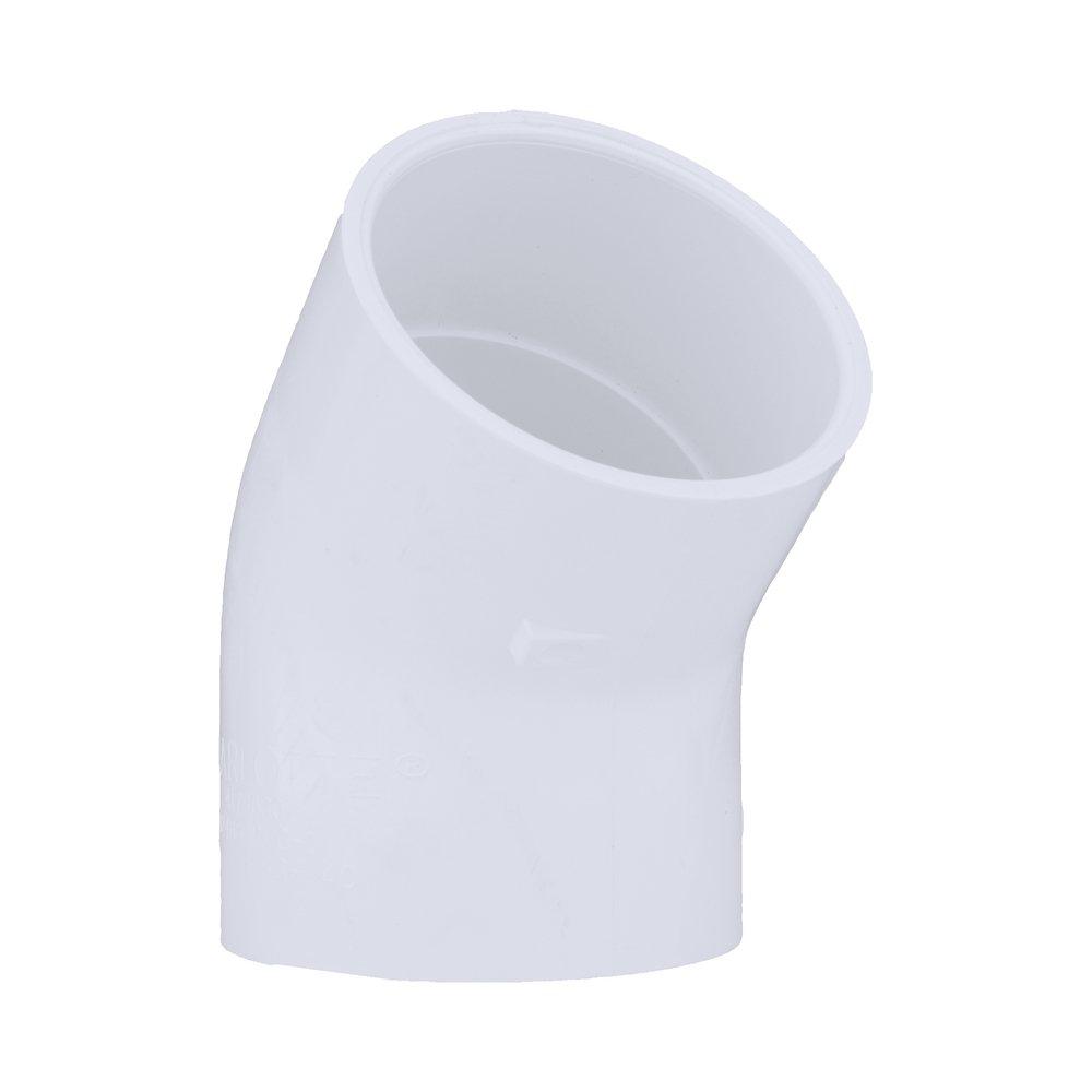 White PVC Schedule 40 45&deg; Elbow 