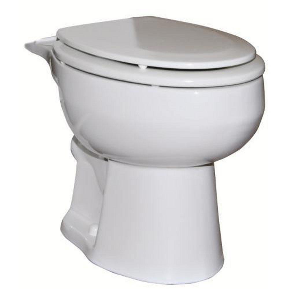 Zoeller Pump Co White Elongated Toilet Bowl 
