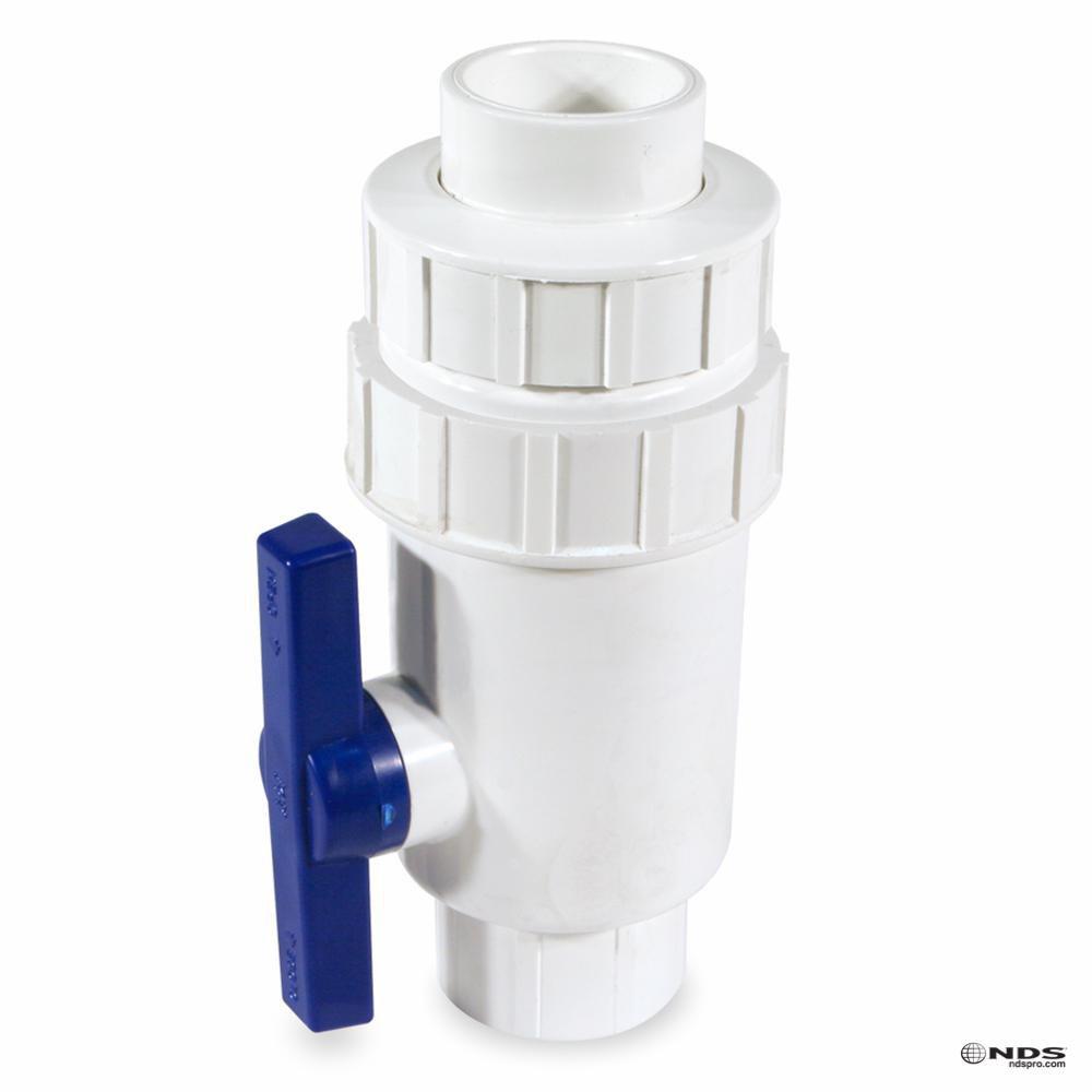 NDS White Plastic Union x Socket Weld Check Valve 