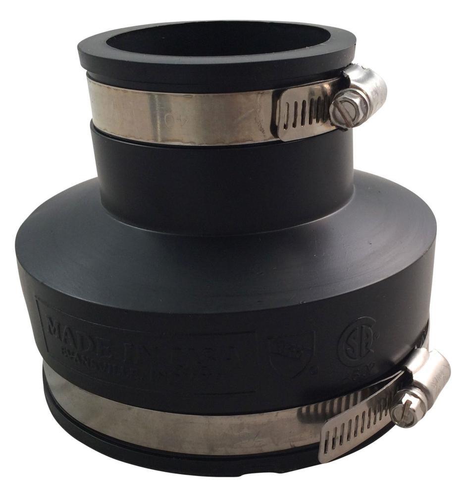 NDS Black Cast Iron PVC Coupling 