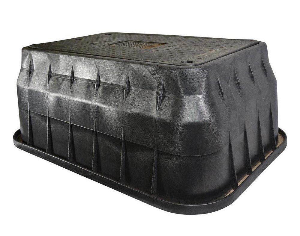 NDS Black Bolt Down Drop-In with Cast Iron Reader Cover for Water Meter 