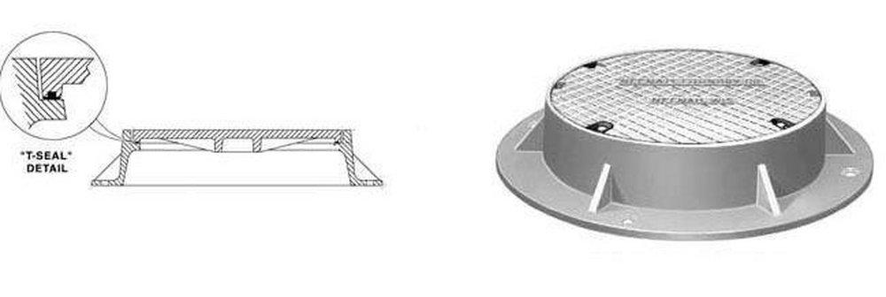 Neenah Foundry Type C Manhole Frame with Bolt Lid 