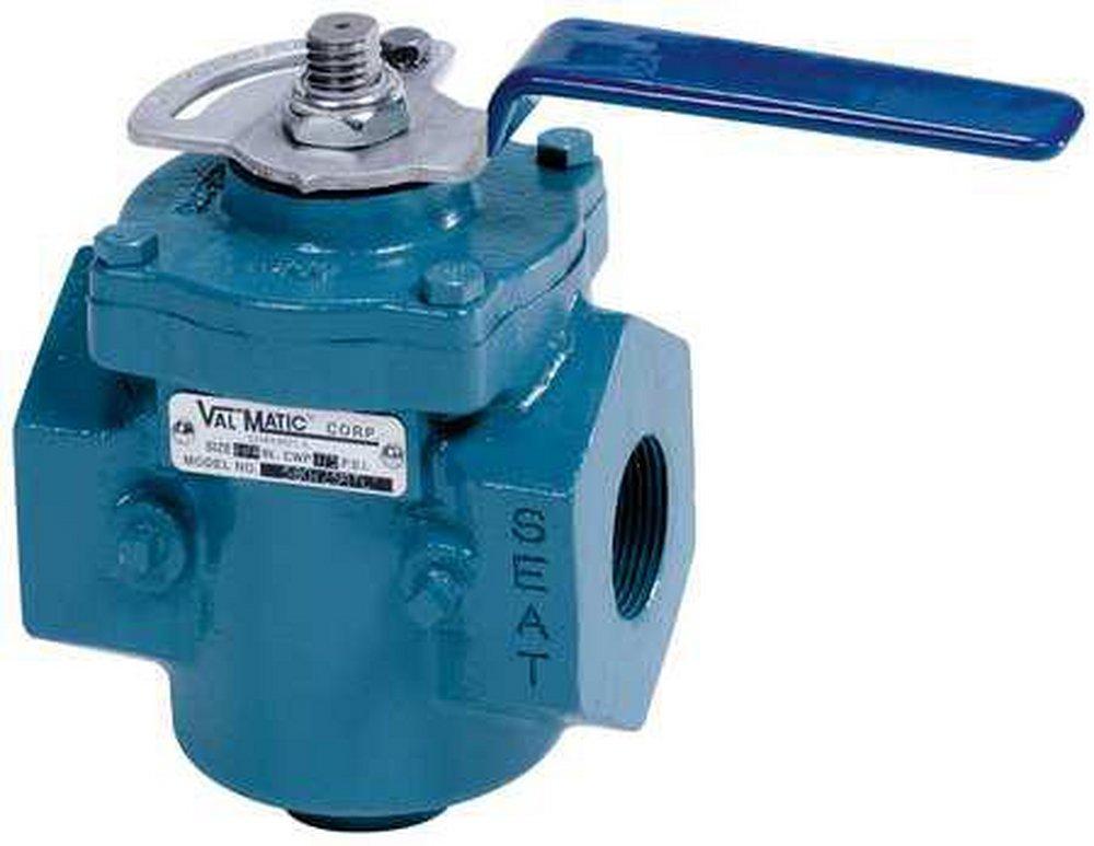 Val-Matic Valve Cast Iron 175 psi Flanged Gear Operator Plug Valve 