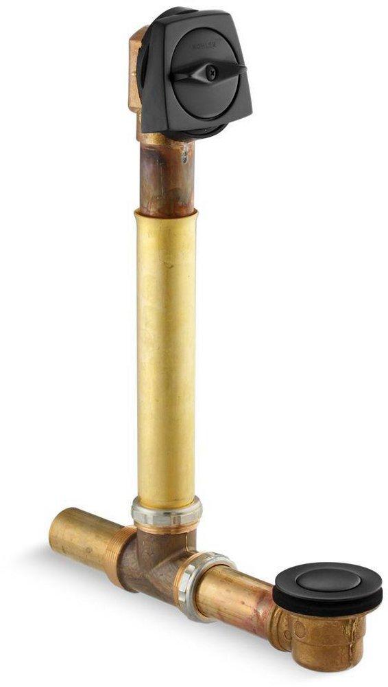 KOHLER Brushed Black 24 in. Brass Trip Lever Drain 