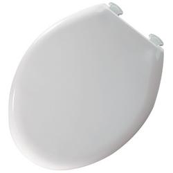 Elongated Closed Front Toilet Seat with Cover in White