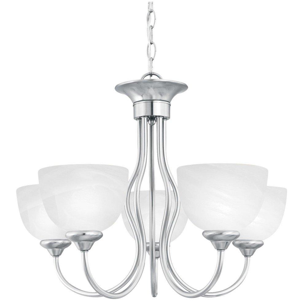 Thomas Lighting Brushed Nickel 100 W 5-Light Medium Chandelier 