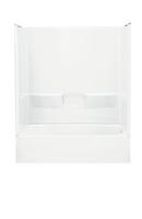 Sterling White 60 x 29 in. Vikrell Right Hand Drain Tub and Shower with Age in Place Backers 