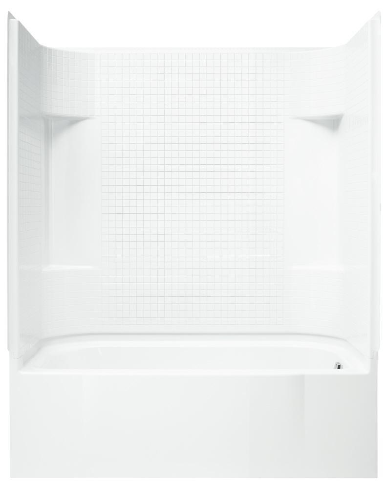 Sterling White 60 x 30 in. Vikrell Right Hand Drain Tub and Shower 