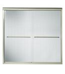 55-1/2 x 59-5/8 in. Frameless Sliding Bath Door with Frosted Glass