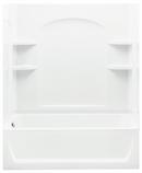 Sterling White 60 x 32 in. Vikrell Left Hand Drain Tub and Shower with Age in Place Backers 