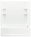 Sterling White 60 x 32 in. Vikrell Right Hand Drain Tub and Shower with Age in Place Backers 
