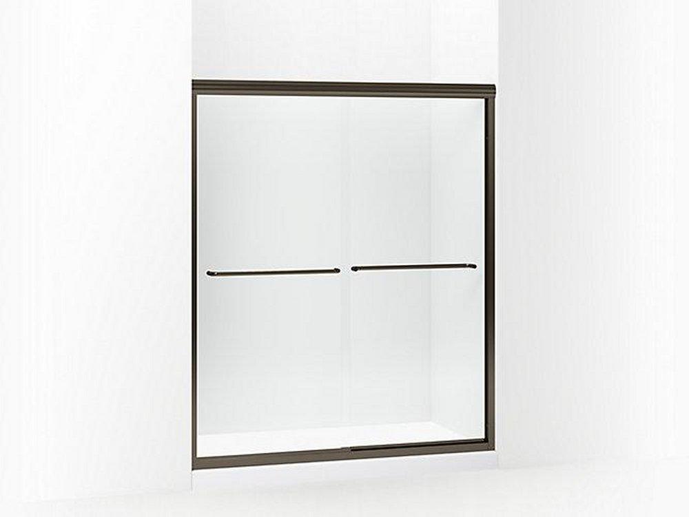 Sterling Deep Bronze 59-5/8 in. Sliding Shower Door with Clear Glass 