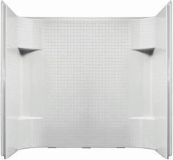 60 x 31-1/4 in. Tub & Shower Complete Wall Set in White