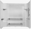 60 x 31-1/4 x 55 in. Tub & Shower Complete Wall Set in White