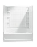 Sterling White 60 x 36 in. Vikrell Right Hand Drain Tub and Shower with Age in Place Backers 