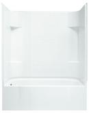 Sterling White 60 x 30 in. Vikrell Left Hand Drain Tub and Shower 