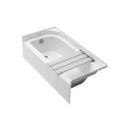 Sterling White 60 x 30 in. Soaker Alcove Bathtub with Left Drain 