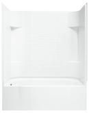 60 x 30 in. Vikrell Left Hand Drain Tub and Shower in White
