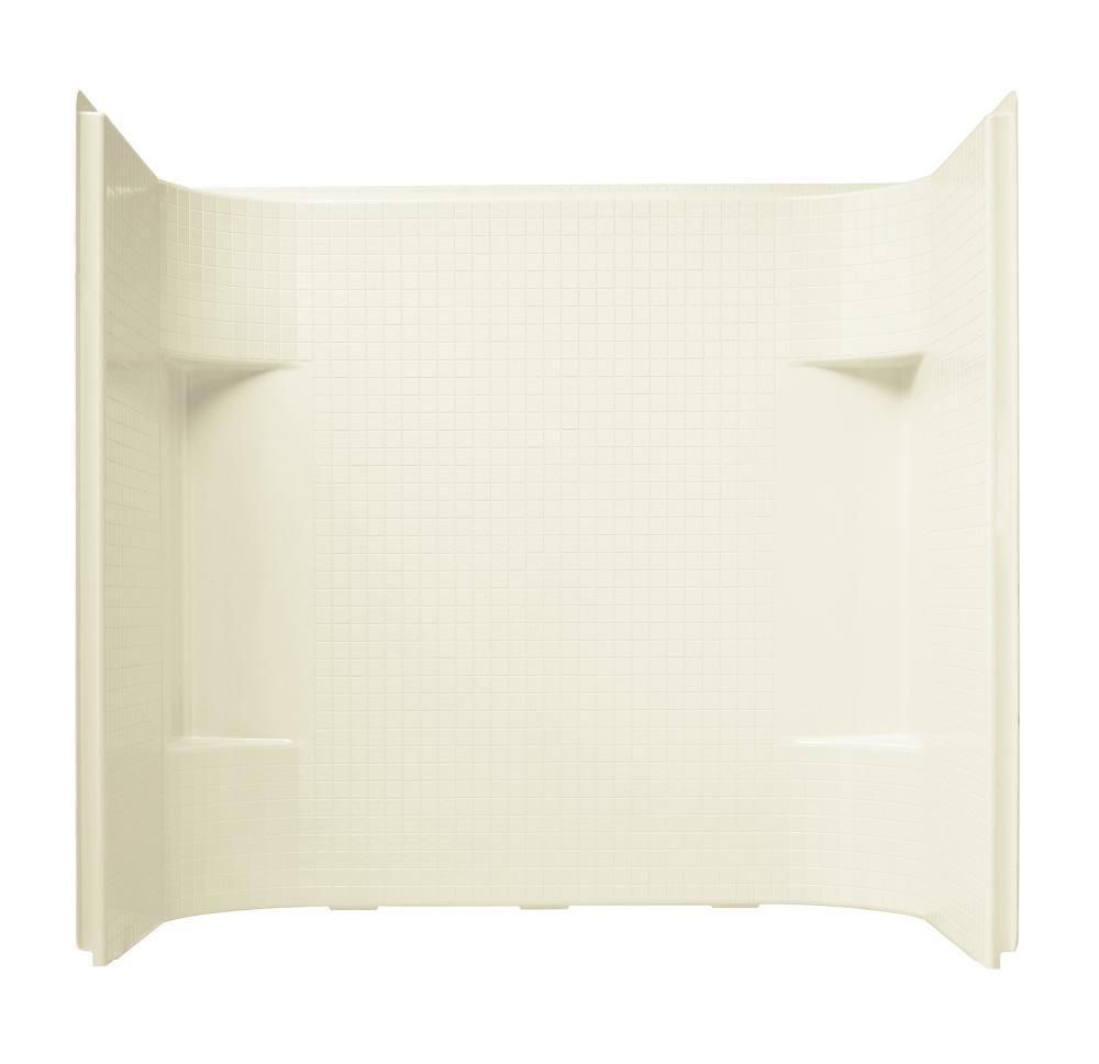 Sterling Biscuit 60 x 31-1/4 x 73-1/4 in. Tub & Shower Wall 
