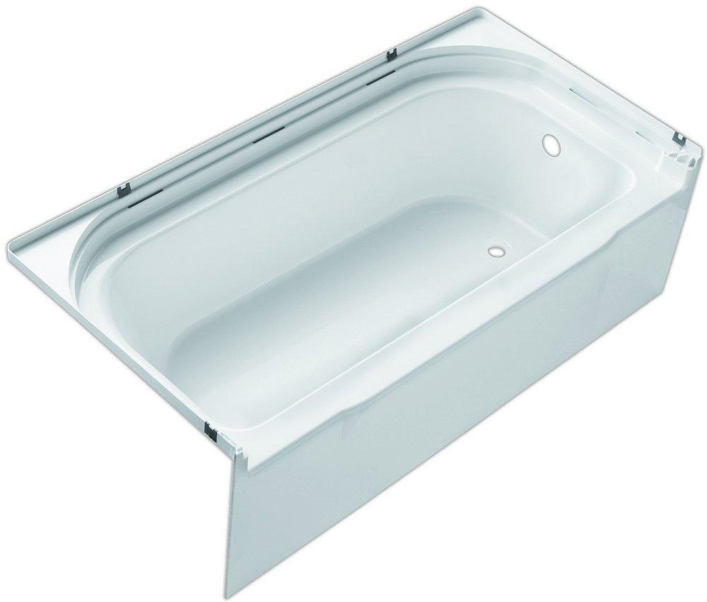Sterling White 60 x 30 in. Soaker Alcove Bathtub with Right Drain 
