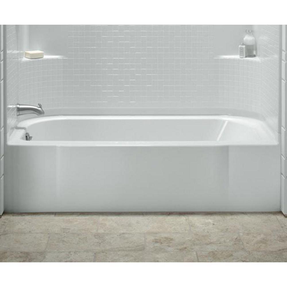 Sterling White 60 x 30 in. Soaker Alcove Bathtub with Left Drain 