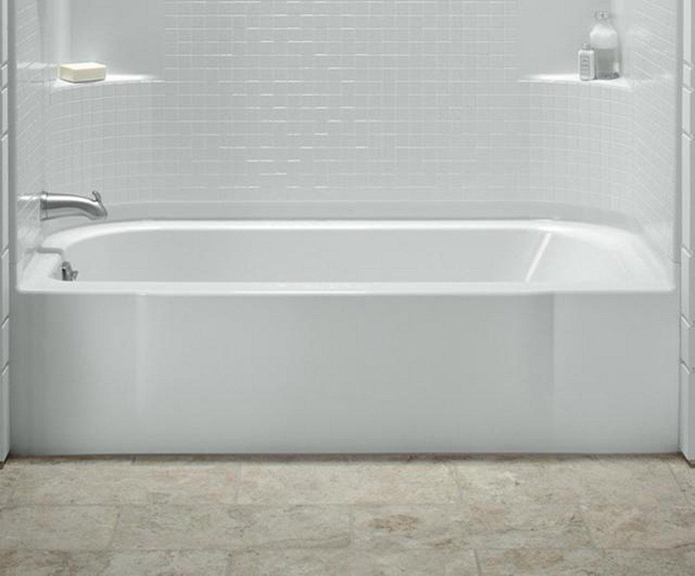 Sterling White 60 x 30 in. Soaker Alcove Bathtub with Right Drain 