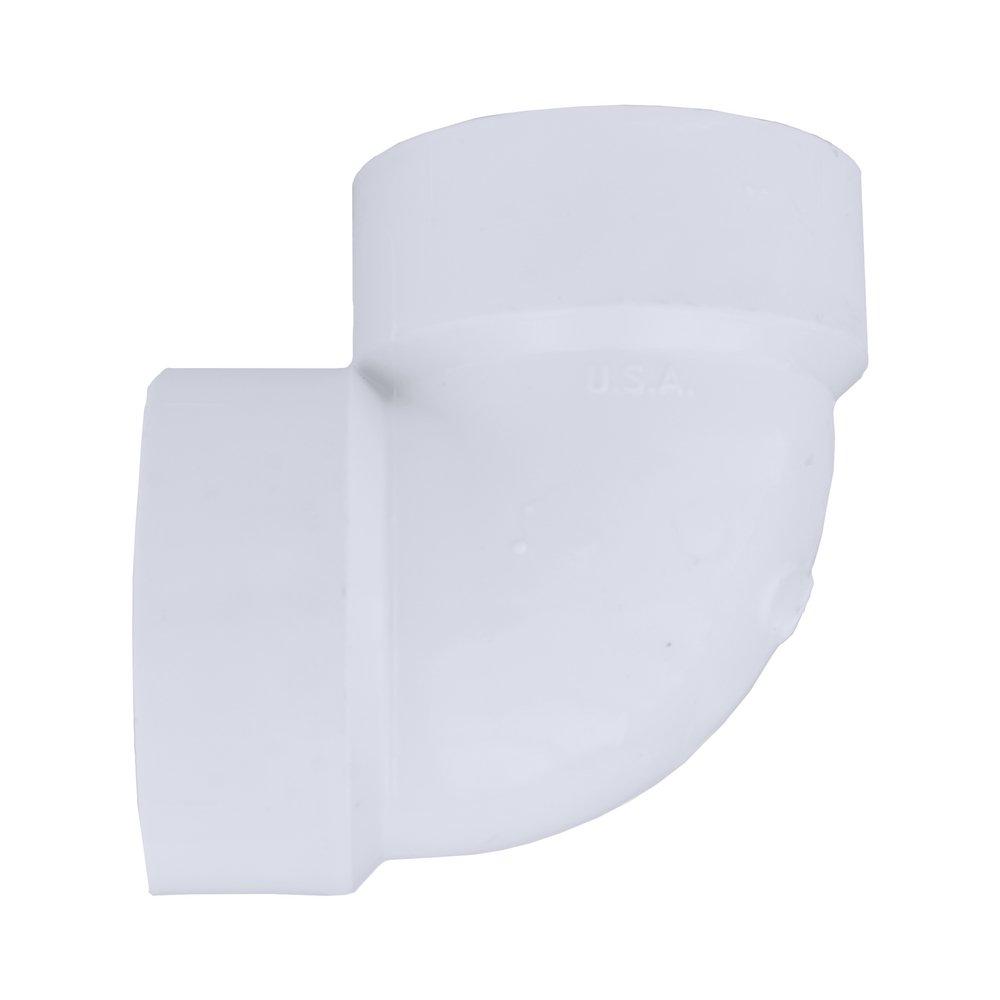 White PVC DWV 90&deg; Vent Elbow 