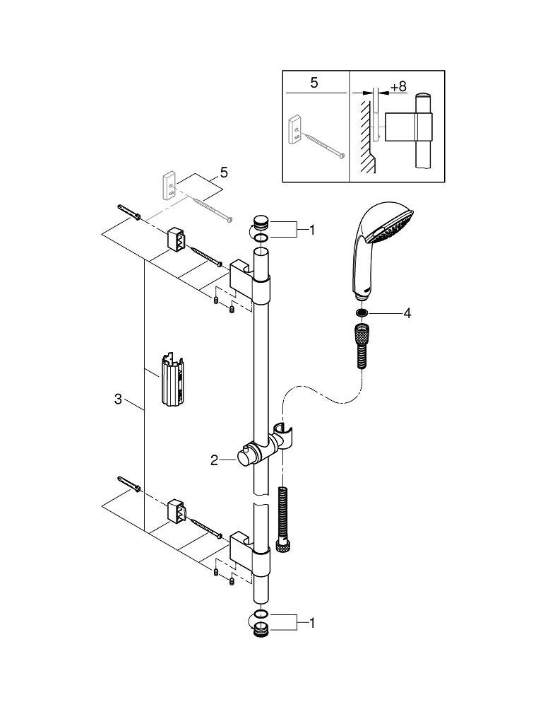 GROHE Brushed Nickel Infinity Finish&trade; Multi Function Hand Shower 