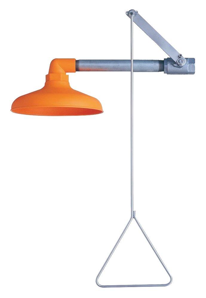 Guardian Equipment Orange Emergency Shower with Plastic Shower Head 