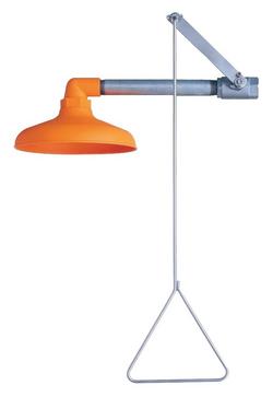 Horizontal Mount Emergency Shower with Plastic Shower Head