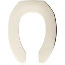 Elongated Open Front Toilet Seat in Biscuit