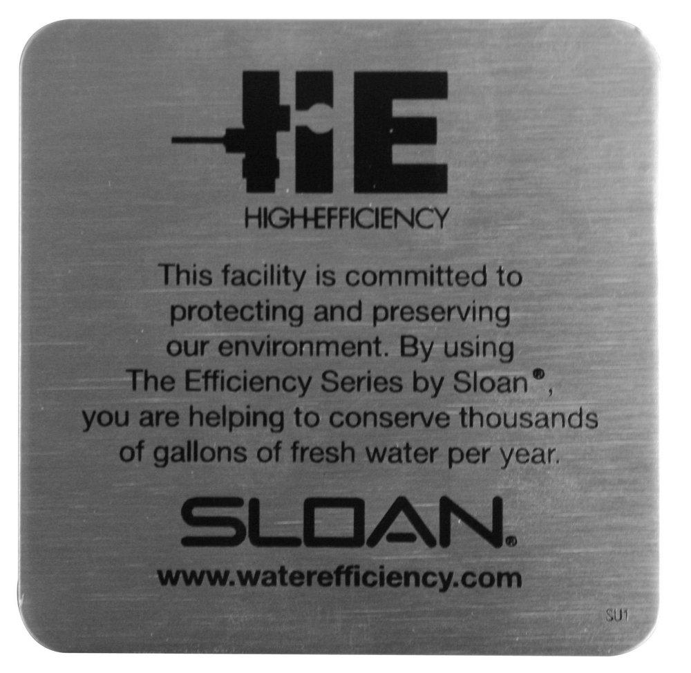 Sloan Valve Waterfree Urinal Plaque 